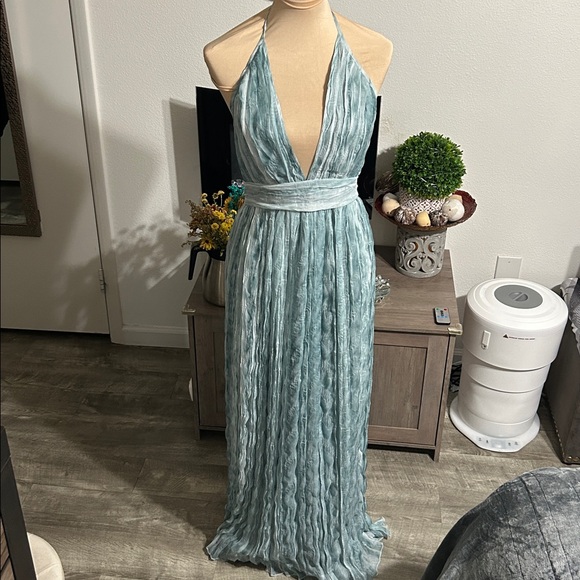 Fashion Nova Teal Maxi Dress - Picture 10 of 12